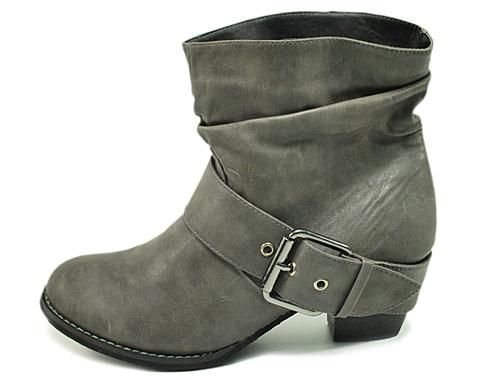 GROOVE Short Western Cowboy Boots Women Size Fashion Gray BEAU GY 