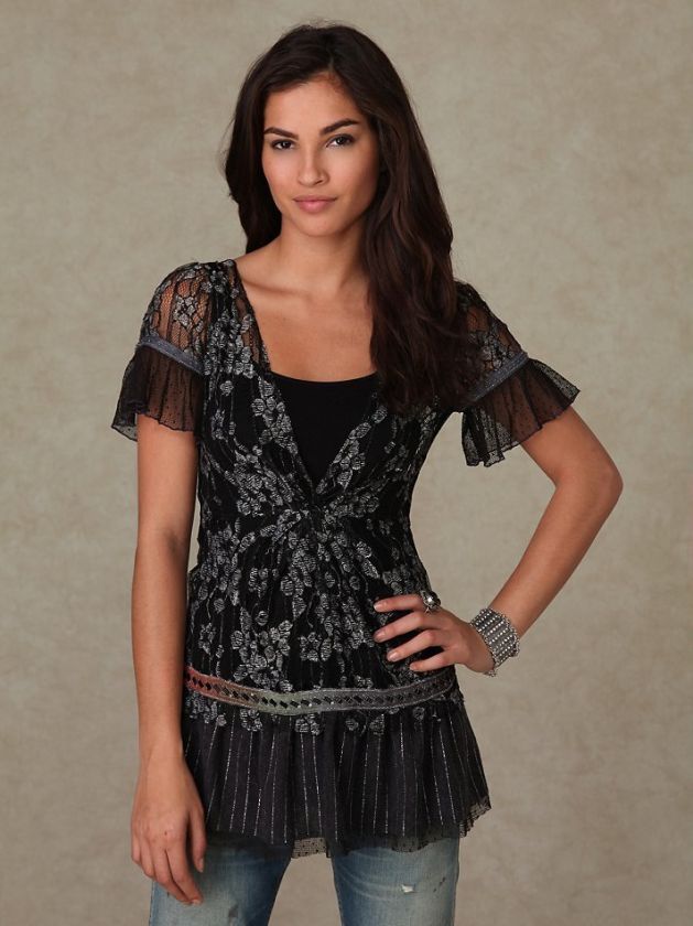 New Free People Day Dream Lace Tunic/XS/$128  
