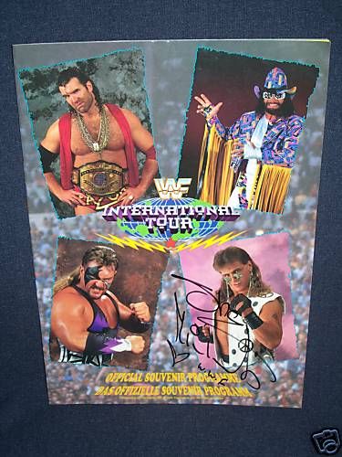 WWF,WWE,International Tour,Wrestling Program,Signed,Shawn Michaels,HBK 