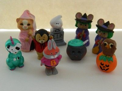   MINIATURES Lot 9 Halloween 1993 Cauldron Princess RIP Witch VGC  