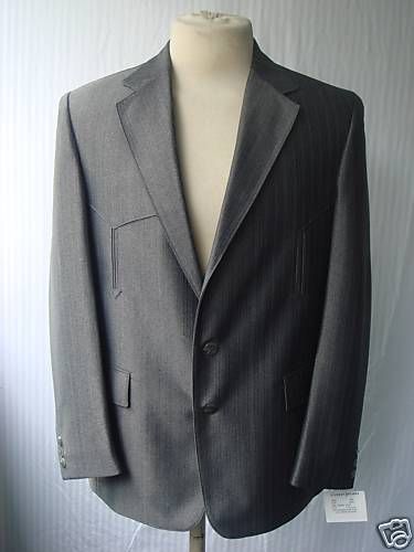 40R 32W NWT Mens Western Wear Suit Dark Gray Warp Knit  
