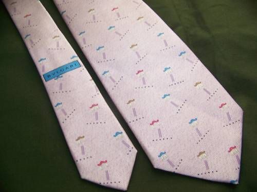 Bulgari SEVEN FOLD Silk Necktie, Davide Pizzigoni Pink  