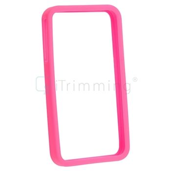 PINK BUMPER CASE+BACK FILM GUARD for iPhone 4 4S 4G 4GS G  