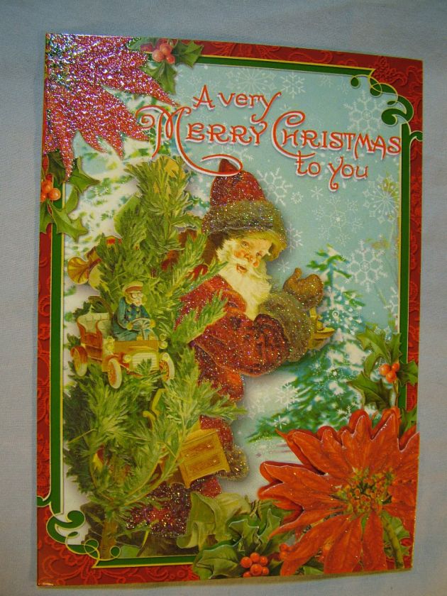 Pooch & Sweetheart Victorian Style Old World Santa Christmas 15 Cards 