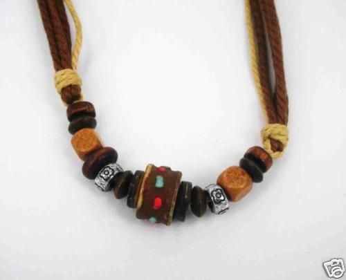 Wild Tribe Beads Pendant c/w Cord Belt PBS5 Mix Color  