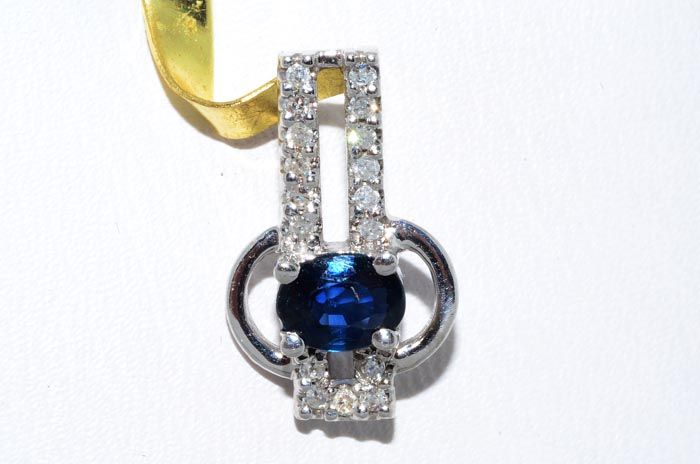 65CT BLUE SAPPHIRE & DIAMOND 2 ROW PENDANT WOW  