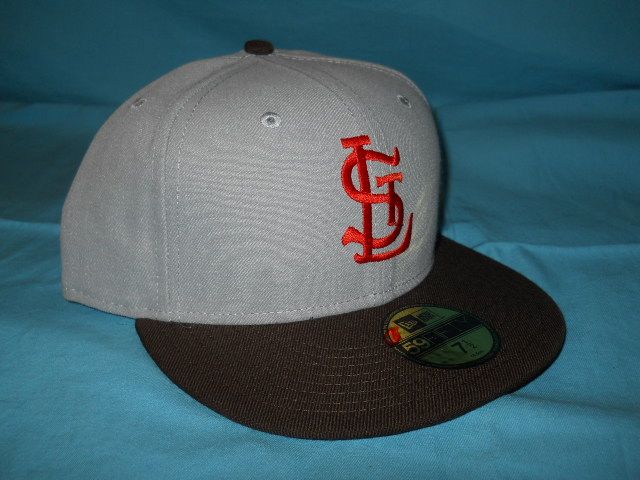 ST. LOUIS BROWNS ORIOLES GREY NEW ERA FITTED HAT 7 1/2  