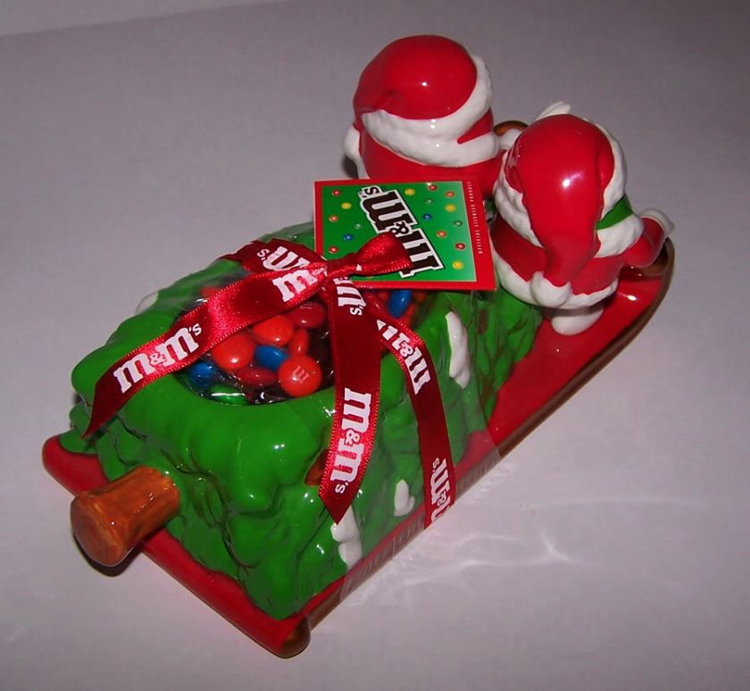 Christmas Tree Candy Dish Mr/Mrs Santa Claus  