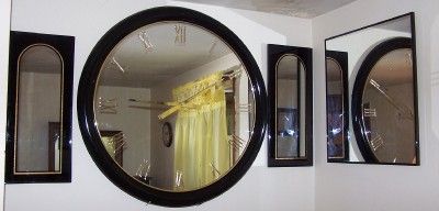 42 Large Round Hanging Wall Mirror w/Matching Mirrors  
