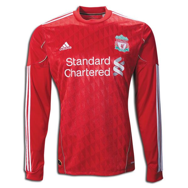 ADIDAS LIVERPOOL FC HOME LONG SLEEVE JERSEY 2010/12 LARGE.  