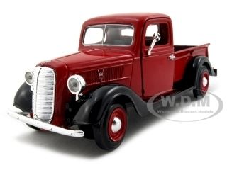 1937 FORD PICKUP TRUCK RED 124 DIECAST MODEL CAR  