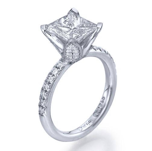 60 carat F/VS PRINCESS CUT DIAMOND ENGAGEMENT 18K RING  