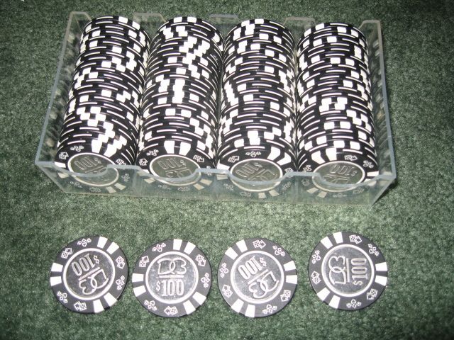 paulson bud jones coin in center cic casino poker chips  