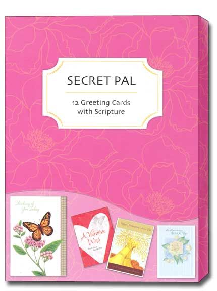 Secret Pal Greeting Cards with Scripture Box of 12  