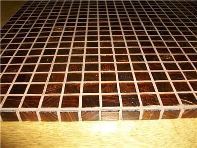 GLASS TILE BROWN MOSAIC TABLE TOP PATIO COFFEE PLANT  