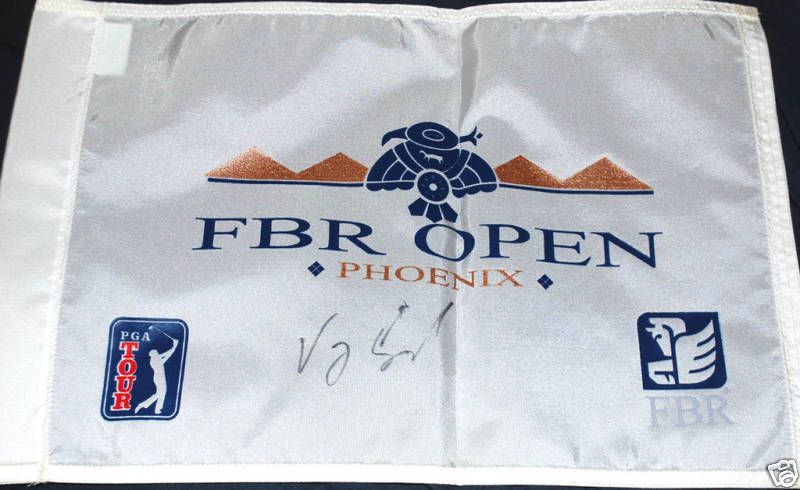 VIJAY SINGH Signed FBR OPEN Phoenix Pin Flag 2x Champ  